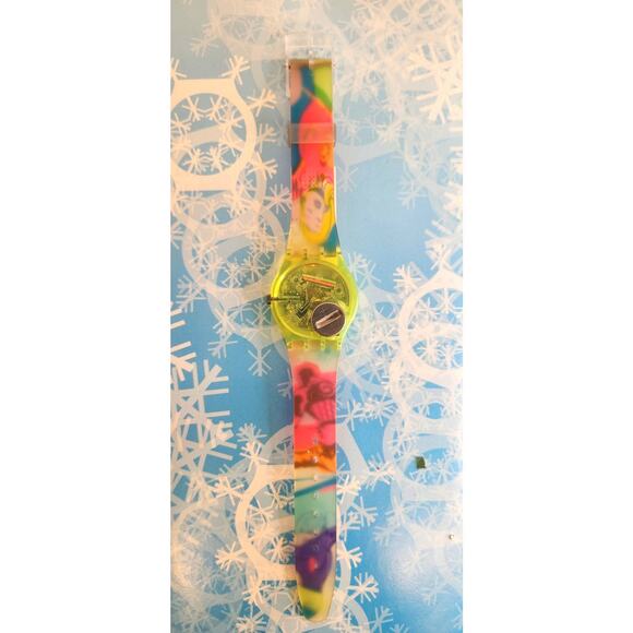 Swatch watch ROBIN GJ103 1990 Standard Gents New Old Stock with new battery - Picture 7 of 9